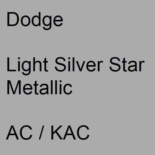 Dodge, Light Silver Star Metallic, AC / KAC.